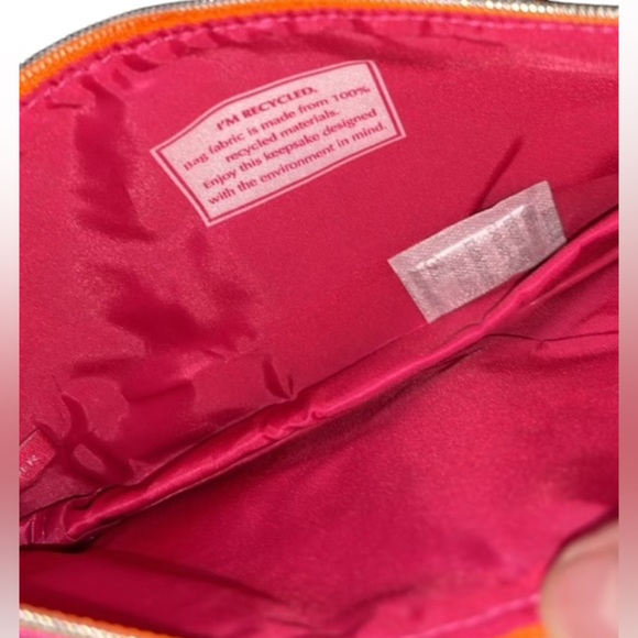 ESTEE LAUDER Butterfly Pink Cosmetic Makeup Bag by R. Toledo NWOT - Picture 2 of 4